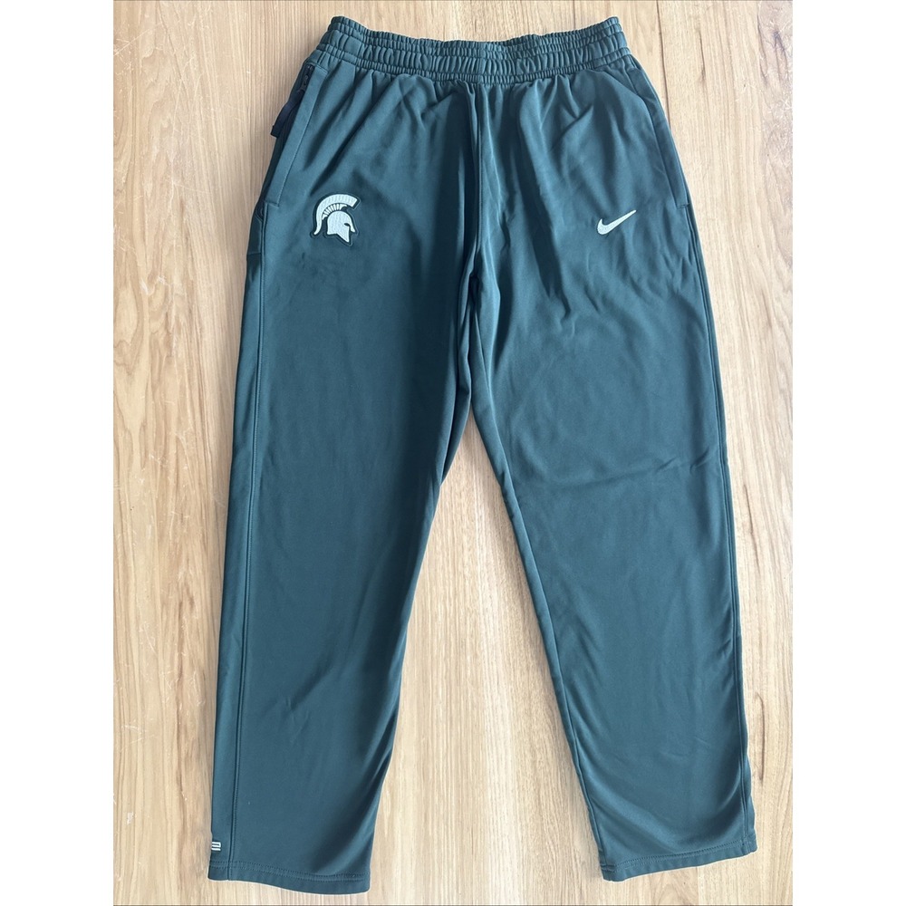 Michigan State Spartans Pants Mens Lg Green Nike Dri Fit Sweatpant NCAA